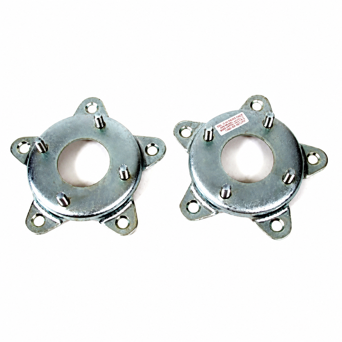 ACC-C10-6708 - EMPI 00-9503-0 - PAIR OF STEEL WHEEL ADAPTERS - 5 BOLT VW TO 4 BOLT VW - WITH 1/2 INCH STUDS - PAIR