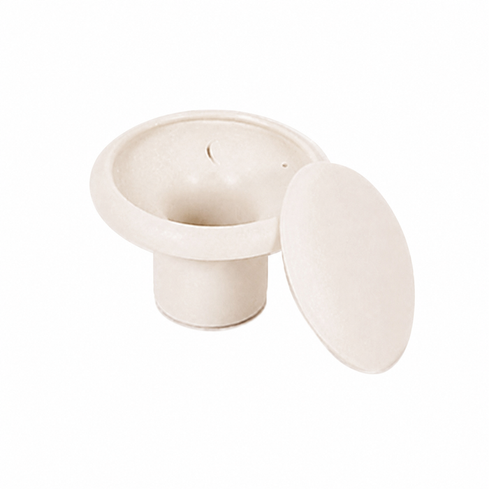C16-255-8639-WH - 221-857-629 - 221857629 - BRIGHT WHITE ROUND COAT HOOK & COVER - HANGER (ASSIST) - BUS 64-79 - VANAGON 80-91 - SOLD EACH