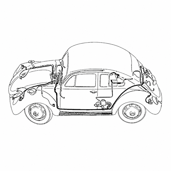 C17-WK-113-1965 - EXCELLENT QUALITY - COMPLETE WIRING HARNESS - BEETLE AND CONVERTIBLE SEDAN - 1965 ONLY - REF.#'s - 113-971-011-E - 113971011E - SOLD KIT