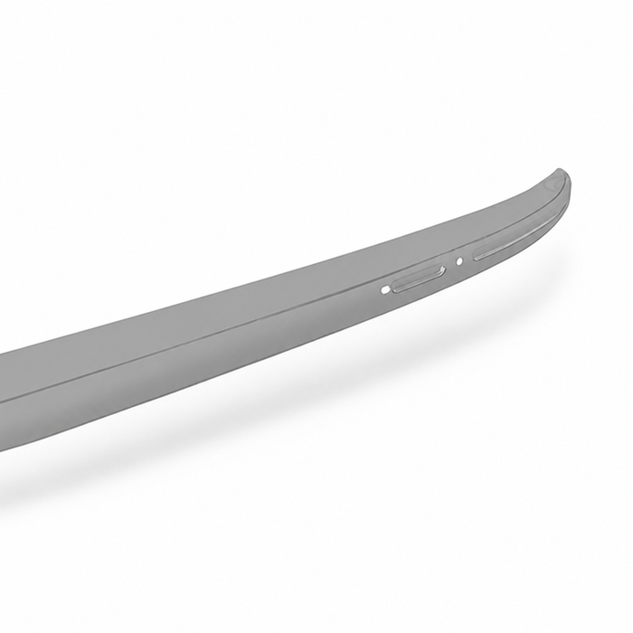 C21-0007-1 - GENUINE BBT FROM EUROPE - FRONT BUMPER - ORIGINAL GROOVED DESIGN - BARE STEEL - BEETLE 46-52 - REF.#'s - 111-707-111 - 111707111 - SOLD EACH