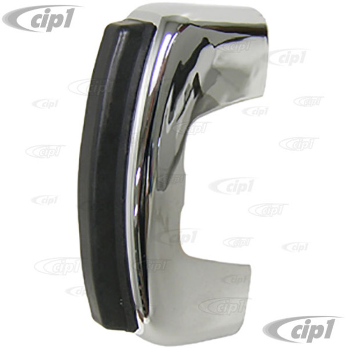C21-0009-6 - (98-0751) CHROME BUMPER GUARD  WITHOUT CUT-OUT NOTCH FOR IMPACT STRIP - FITS FRONT AND REAR - LEFT OR RIGHT - BEETLE 68-73 - 4 REQUIRED - SOLD EACH