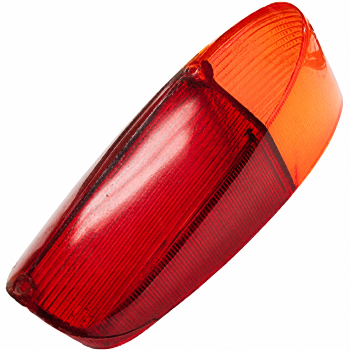 ACC-C10-7634 - 311-945-223-B - 311945223B - EUROPEAN STYLE RED / AMBER TAIL LIGHT LENS - TYPE-3 62-69 - REF.# 98-9626-B - SOLD EACH