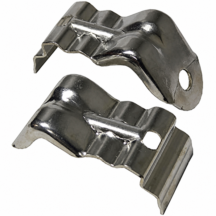 C24-111-707-121-APR - 111707121 - 98-5408-B - GERMAN - PAIR OF BUMPER REINFORCEMENT BRACKET SPACER PLATES WITH FOG LIGHT OR REVERSE LIGHT MOUNTS - FITS BETWEEN BRACKET AND BUMPER - IMPORTED FROM GERMANY - BEETLE 52-67 - SOLD PAIR