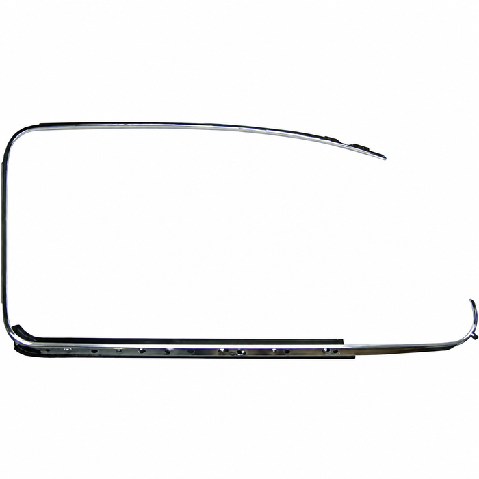 C24-113-853-322-D - 113853322D - NEW TOOLING GERMAN MADE - OUTSIDE DOOR SCRAPER WITH ALUMINUM MOLDING/TRIM - RIGHT - BEETLE 65-77 - SOLD EACH