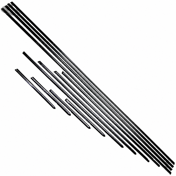 C24-141-898-111-B - 141898111B - GERMAN MADE - CHROME BODY MOLDING STRIP KIT - 12PC SET FOR BOTH SIDES - GHIA 60-74 - SOLD 12 PIECE SET