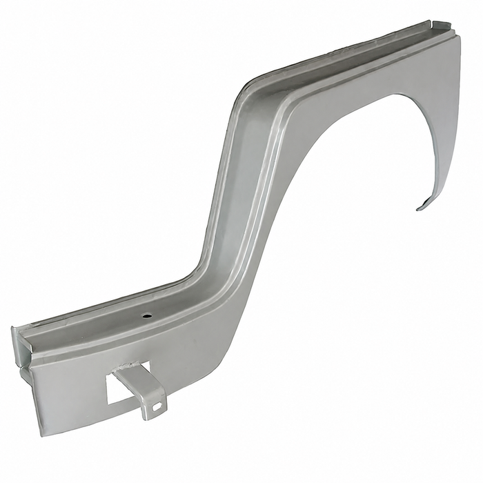 C24-211-809-501 - 211809501 - SILVER WELD-THROUGH HIGH QUALITY SHEET METAL - COMPLETE FRONT WHEEL ARCH DOG LEG UNDER DOOR - LEFT - BUS 52-62 - SOLD EACH