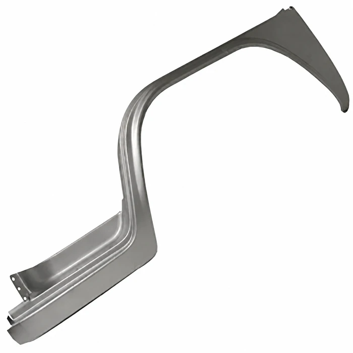 C24-211-809-501-D - 211809501D - SILVER WELD-THROUGH HIGH QUALITY METAL - COMPLETE FRONT WHEEL ARCH ASSEMBLY (DOG LEG) - LEFT - BUS 73-79 (SEE NOTES TO FIT 1972) - SOLD EACH
