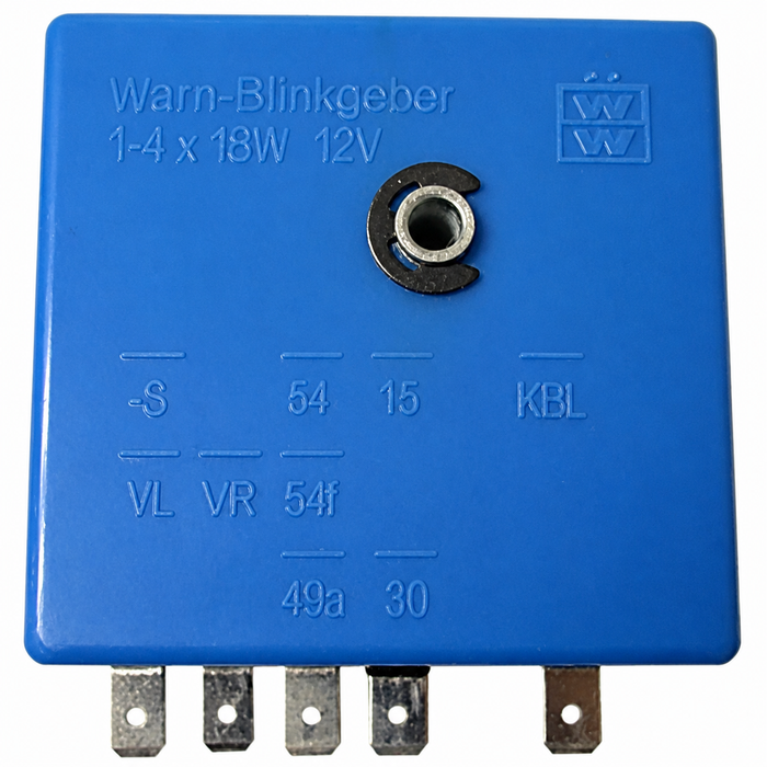 C24-211-953-227-B - 221953227B - EXCELLENT QUALITY - TURN SIGNAL FLASHER / EMERGENCY RELAY 12 VOLT - 9 PIN BLACK BOX - BUG/GHIA 67-68 - BUS 67-68 - SOLD EACH