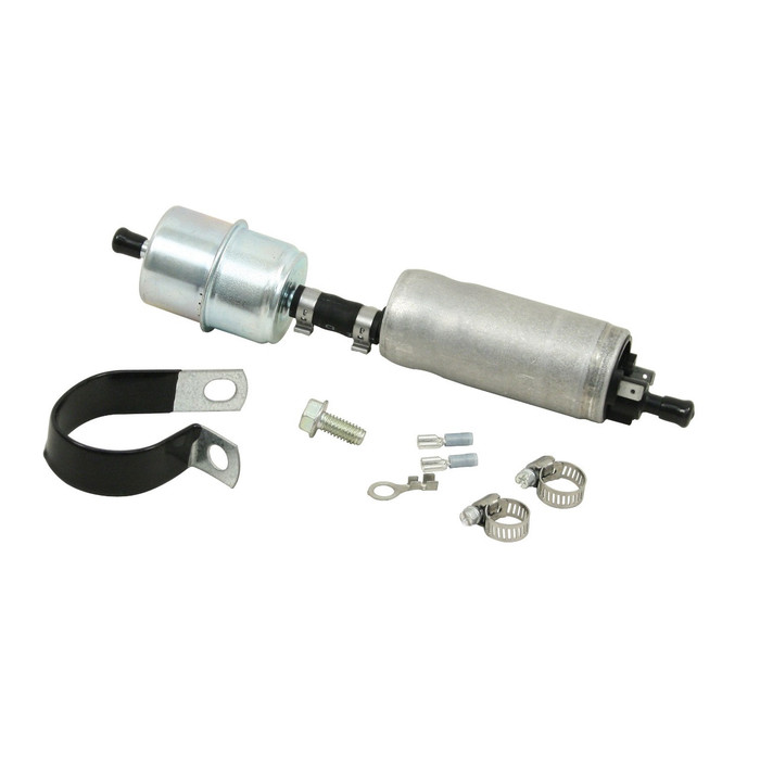 C26-127-205 - 41-2604 - CARTER 12V ELECTRIC FUEL PUMP KIT - WITH FILTER AND BUILT-IN REGULATOR - 3.5 P.S.I. - WITH 5/16 INCH INLET/OUTER - SUITABLE FOR ALL CARBURETED CARS - SOLD KIT