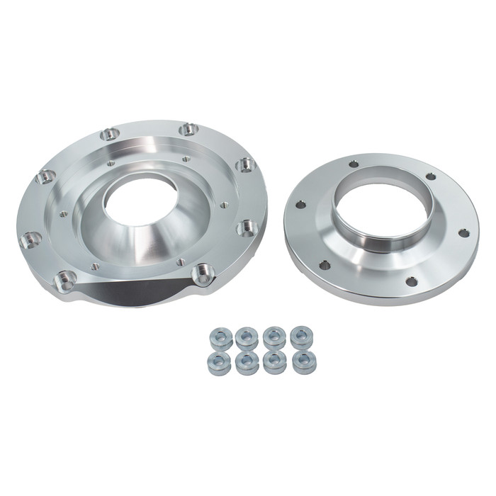 C26-301-142 - 17-2783 - BILLET ALUMINUM SIDE COVER WITH BILLET AXLE BOOT FLANGE INCLUDED - ALL SWINGAXLE STYLE TRANSMISSIONS - SOLD SET