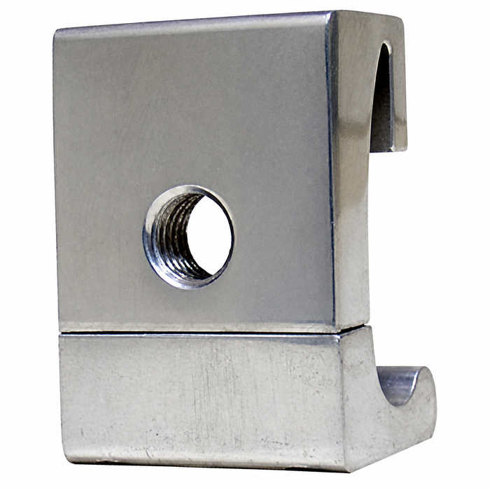 C26-857-775 - MANX STYLE WINDSHIELD FRAME MIRROR MOUNTING BRACKET - BILLET ALUMINUM - ATTACHES TO W/S FRAME GROOVE - SOLD EACH