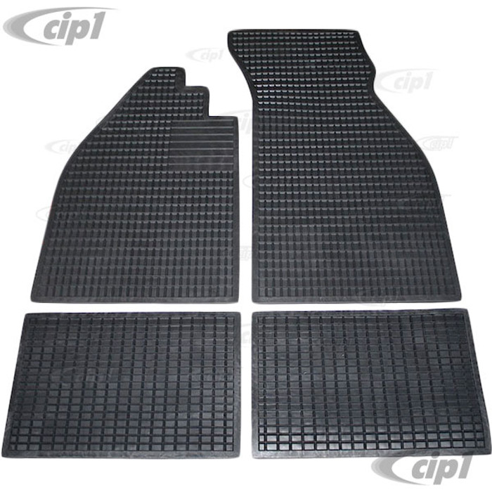 C26-863-967 - 4 PIECE HEAVY DUTY RUBBER FLOOR MAT SET - BEETLE 58-67 - SOLD 4 PIECE SET