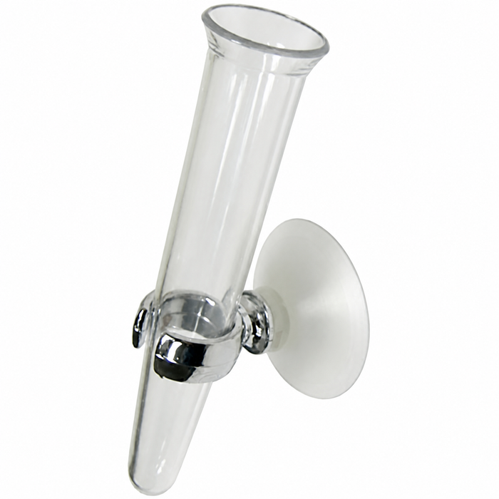 C27-J11837 - PLASTIC BUDVASE WITH SUCTION CUP MOUNT