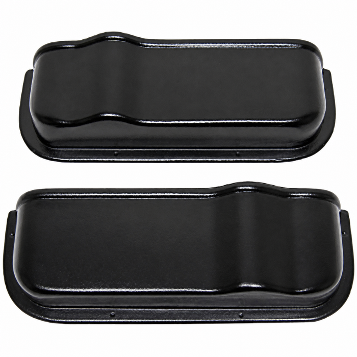 C27-J12374 - 98-8619 - PAIR OF BLACK PLASTIC DOOR STORAGE POCKETS - 14.75 INCHES LONG - SCREW-ON DESIGN - HARDWARE NOT INCLUDED - BUS 68-79 - SOLD LEFT AND RIGHT PAIR