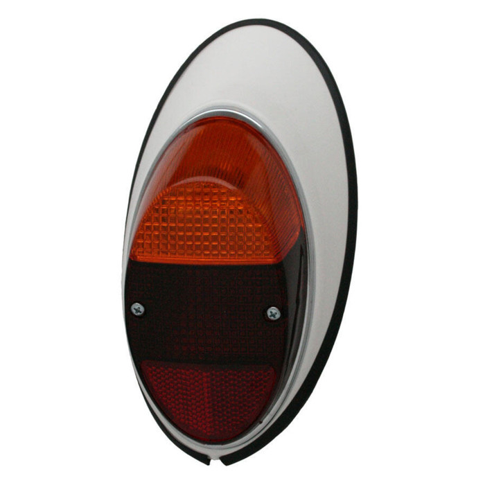 C28-111-945-096-NE - 111945096N - 98-2024-B - COMPLETE TAIL LIGHT ASSEMBLY WITH AMBER & RED LENS - RIGHT - BEETLE 62-67 - SOLD EACH