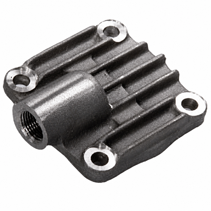 ACC-C10-5390 - 9226 - FULL FLOW OIL PUMP COVER W/ SINGLE OUTLET - ALUMINUM - SOLD EACH