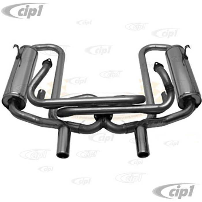 C31-251-001-038S - CSP SUPER COMPETITION COMPLETE EXHAUST S/S HEADER WITH ALU. COATED MUFFLERS - WITHOUT HEAT RISER HOOKUP (DESIGNED TO BE FITTED TO HEATER BOXES) - SOLD SET