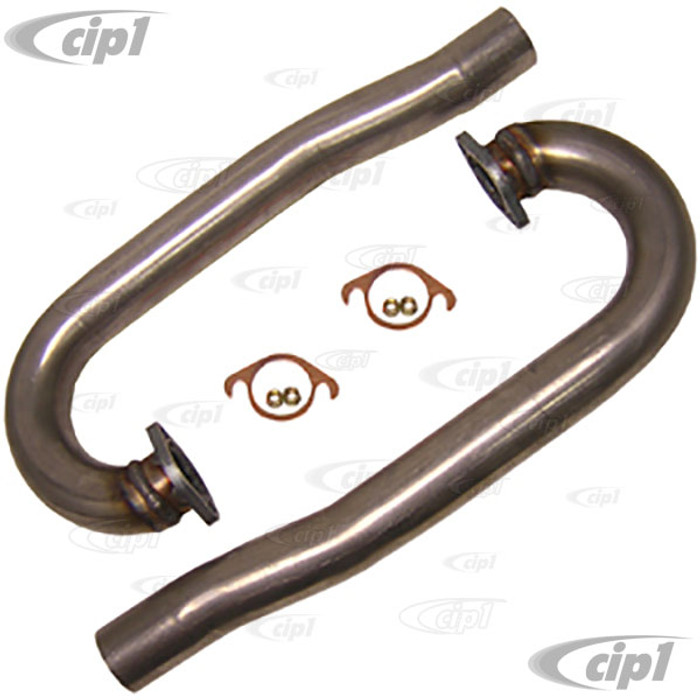 C31-257-100-048 - CSP LARGE DIAMETER HIGH-FLOW J-PIPES - 48MM(1-7/8 INCH) O.D. - 1600CC BEETLE/BUS ENGINES - SOLD PAIR