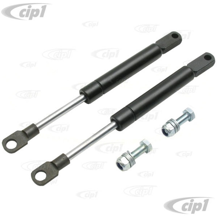 C31-823-319-133X - GENUINE CSP MADE IN GERMANY - PAIR OF FRONT HOOD HINGE GAS STRUTS (TO REPLACE THE SPRINGS) - SUPER BEETLE 73-79 ONLY - SOLD PAIR