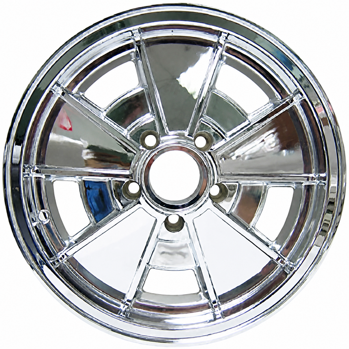 C32-BR1C - BRM FULLY CHROME PLATED WHEEL -BUS 71-79 - VANAGON 80-92 - 15 IN. x 5.5 IN. WIDE (5X112MM) - 15 X 5-1/2 - CENTER CAP AND MOUNTING HARDWARE IS SOLD SEPARATELY  - SOLD EACH