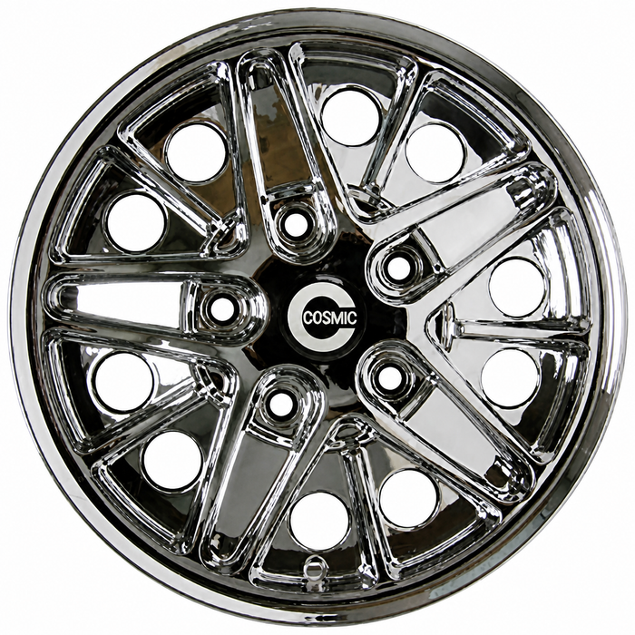 C32-COS-5515-C - COSMIC ROAD WHEEL - FULL CHROME FINISH - 15 INCH X 5.5 INCH WIDE - 5 BOLT X 130MM PATTERN - BEETLE 68-79 / GHIA 68-74 / TYPE-3 66-73 - HARDWARE SOLD SEP. - SOLD EACH