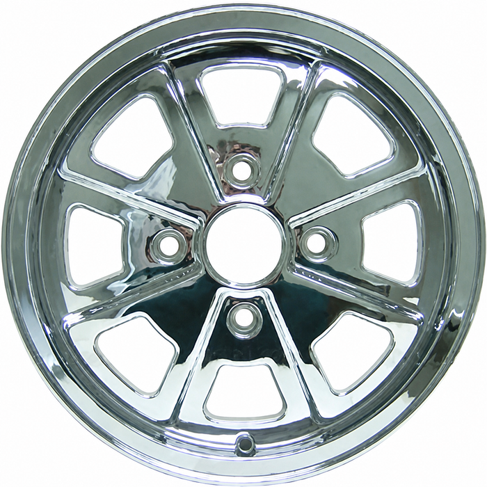 C32-LIT413-C - 914 2.0L STYLE ALUMINUM WHEEL - FULLY CHROMED - 15 INCH X 5.5 INCH WIDE - 4 BOLT X 130MM - 4.6 INCH BACKSPACE - CENTER CAP AND 60% ACORN HARDWARE SOLD SEP. - SOLD EACH
