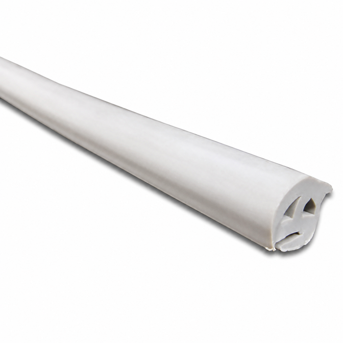 C33-S01569 - (221843196 - 221-843-196) - GERMAN QUALITY FROM C&C U.K. - SLIDING DOOR RUBBER TRIM COVER FOR INNER UPPER TOP ROOF CHANNEL TRACK - CREAM - BUS 68-79 - VANAGON 80-92 - SOLD EACH