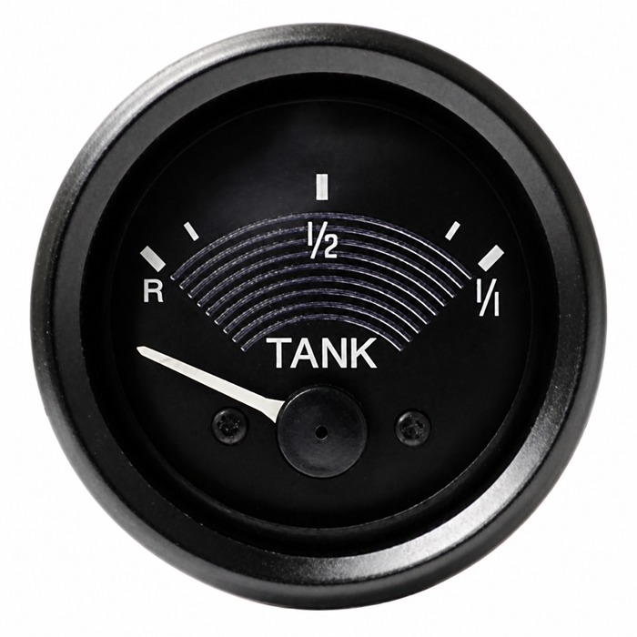 C34-EFC1-1352-02B - OE STYLE BLACK 12V FUEL GAUGE (USES STOCK VW FUEL SENDER - SOLD SEP.) - 52MM OR 2-1/16 INCH DIAMETER - SOLD EACH