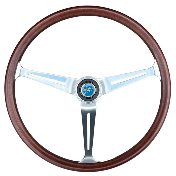 C38-I-180 - FLAT-4 15-1/2 INCH GT WOOD STEERING WHEEL WITH POLISHED SPOKES - (HUB KIT SOLD SEPARATE) - SOLD EACH