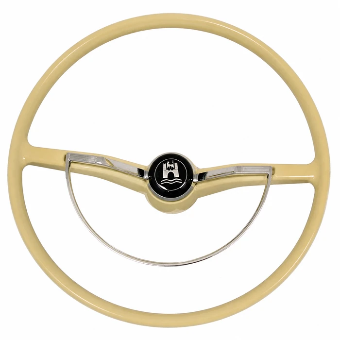 C38-IN-213B - FLAT-4 - 113-498-601 - 113498601 - BEST QUALITY - COMPLETE STEERING WHEEL KIT - IVORY - INCLUDES CANCELLATION RING - BEETLE SEDAN 62-71- BEETLE CONV. 62-70 - GHIA 62-71 - TYPE-3 62-71 - SOLD EACH