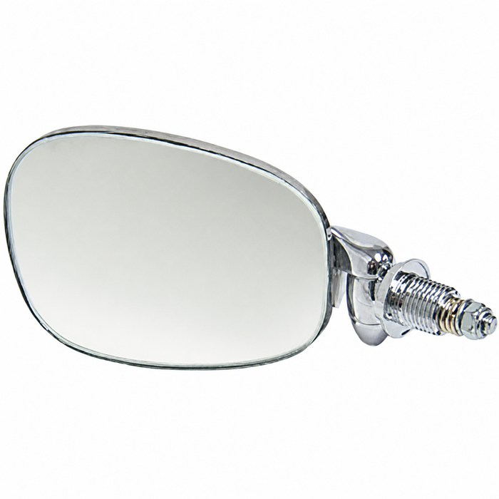 C38-T3-028 - FLAT-4 - 311-857-513-A - 311857513A - CHROME OUTSIDE DOOR MIRROR - LEFT - TYPE-3 62-73 - SOLD EACH