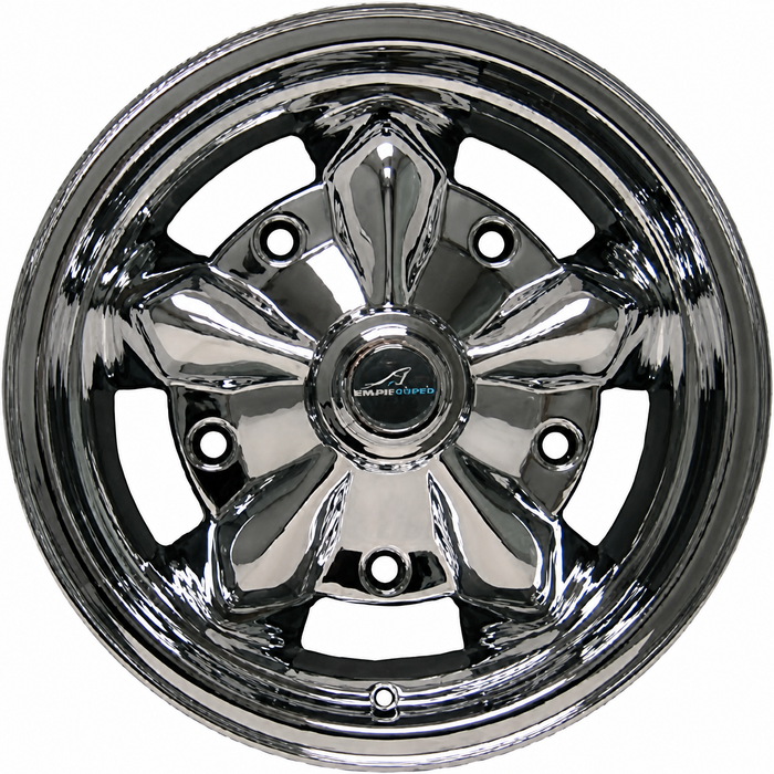 ACC-C10-6654-C - FULLY CHROMED CIP TORKER WHEEL - 15X5 INCH - 5 X 205MM BOLT WHEEL (3.6 IN. BACKSPACE) - SOLD EACH  - SOLD EACH