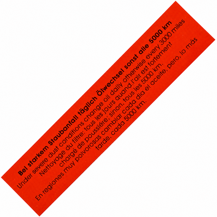 ACC-C10-9711 - ORIGINAL STYLE LATE AIR CLEANER DECAL - 5X 1 -25 FOR SIDE (RECTANGLE)