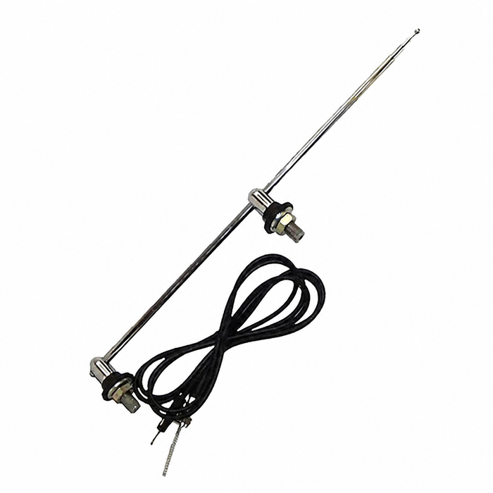 ACC-C10-3342 - 58-3506 - ZVW5 - CHROME DUAL BASE SIDE MOUNT ANTENNA - BEETLE 46-79 - BUS 50-79 - SOLD EACH