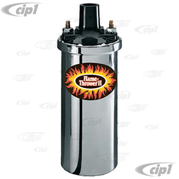 PER-45001 - PERTRONIX FLAMETHROWER II COIL 45000 VOLTS CHROME OIL FILLED 0.6 OHM (USE ONLY WITH IGNITOR-II )