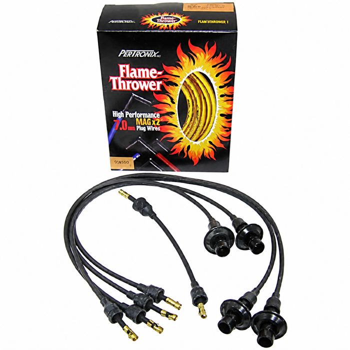 PER-704-101 - PERTRONIX FLAMETHROWER 7MM IGNITION WIRE SET BLACK - SOLD SET