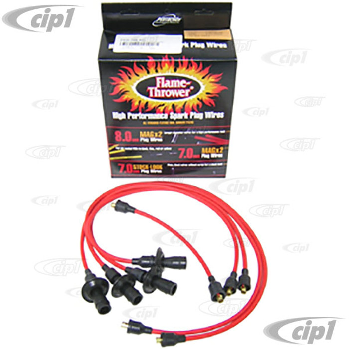 PER-704-401 - PERTRONIX FLAMETHROWER 7MM IGNITION WIRE SET RED - SOLD SET