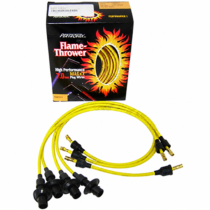 PER-704-501 - PERTRONIX FLAMETHROWER 7MM IGNITION WIRE SET YELLOW