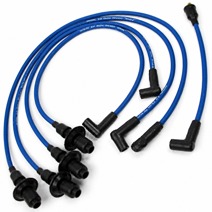 PER-804-303 - PERTRONIX FLAMETHROWER 8MM IGNITION WIRE SET - FOR VW BILLET DISTRIBUTOR WITH PIN CAP POSTS (MALE) BLUE - SOLD SET