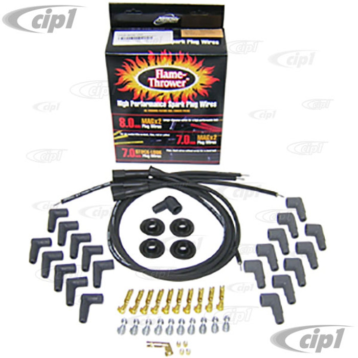 PER-8042-VW - PERTRONIX FLAMETHROWER 8MM IGNITION WIRE SET BLACK
