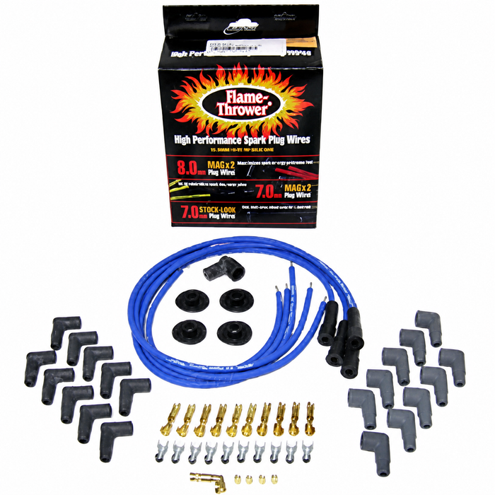 PER-8043-VW - PERTRONIX FLAMETHROWER 8MM IGNITION WIRE SET BLUE