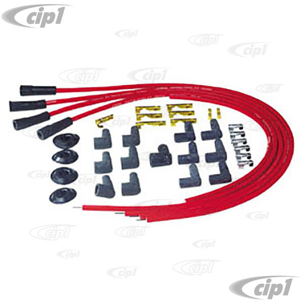 PER-8044-VW - PERTRONIX FLAMETHROWER 8MM IGNITION WIRE SET RED