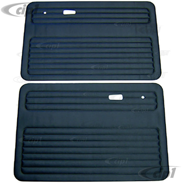 T10-1004-11 - 67-79 BEETLE FRONT DOOR PANEL SET W/O MAP POCKETS
