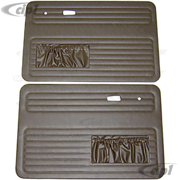 T10-1009-12 - 67-79 BEETLE FRONT DOOR PANEL SET W/ MAP POCKETS