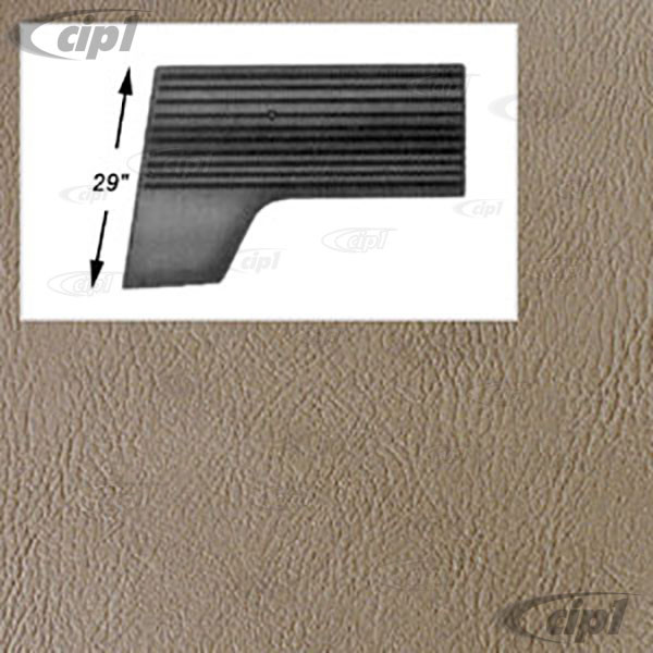 T10-2103-11 - BUS FRONT DOOR PANELS 2PC - BLACK SMOOTH VINYL 3/61