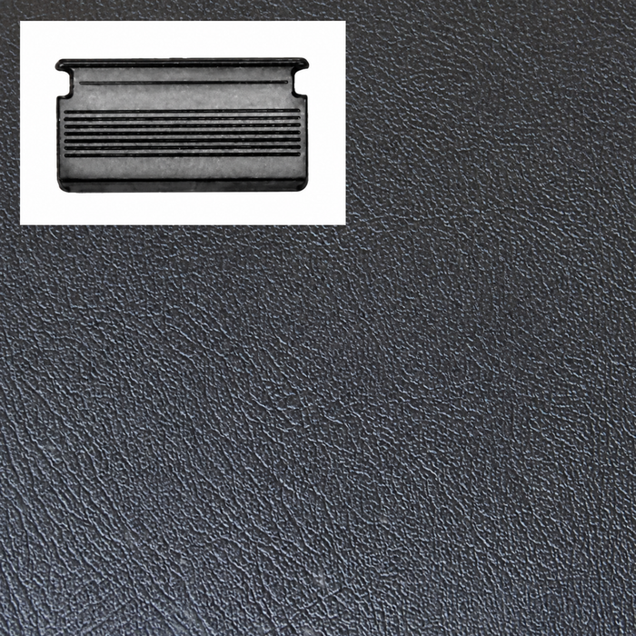 T10-2129-11 - SLIDING DOOR PANEL SMOOTH BLACK VINYL - BUS 71-79
