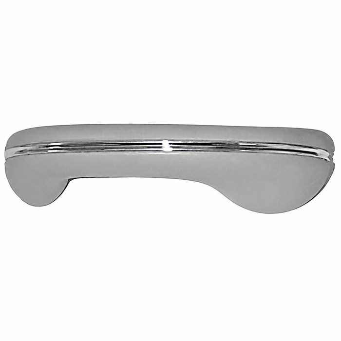 T16-1609 - LEFT SIDE ARM REST WITH CHROME TRIM - FOR FRONT DOOR PANELS - OFF-WHITE - BEETLE 58-67 - GHIA 58-67 - SOLD EACH