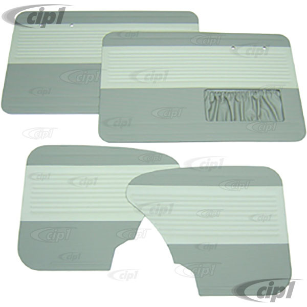 T19-1123-1615 - OEM CLASSIC RIBBED VINYL DOOR PANEL SET - BEETLE