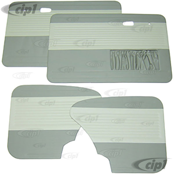 T19-1122-1615 - OEM CLASSIC RIBBED VINYL DOOR PANEL SET - BEETLE