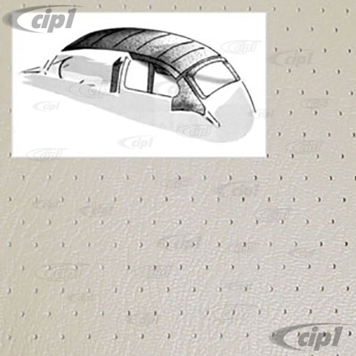 T20-1120-44 - 73-77 BEETLE SEDAN -O.E. STYLE HEADLINER -W/ POST MATERIAL - OFF-WHITE PERFORATED VINYL